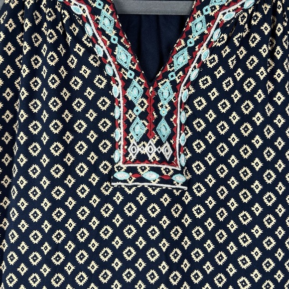 ANTHROPOLOGIE  THML Faye Embroidered Halter Dress Women's Large Lined Bohemian - Picture 4 of 11